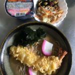 年越しそばに海老天のせて食べたよ！-184日目ボディメイク報告です-