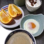 バターコーヒーの泡がいい感じに、目玉焼きもきれいにできて美味しくたべれた-241日目ボディメイク報告です-