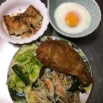 残り物のキャベツが片付いた夕ごはん-333日目ボディメイク報告です-