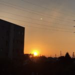 家からの眺め夕日がこんなに綺麗だとは、思わず写真を撮ってみた2018.10.27
