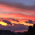 台風一過の夕日で癒された・朝の台風が嘘のよう2019.9.9