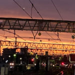 iPhone11で撮った三鷹駅からの夕日が素敵だった2019.9.23
